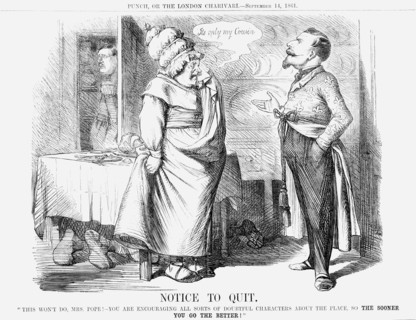 'Notice to Quit', 1861. Artist: Unknown