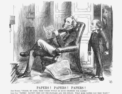 'Papers! Papers! Papers!', 1864. Artist: John Tenniel