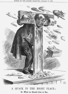 'A Quack in the Right Place', 1864. Artist: John Tenniel