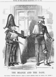 'The Beadle and The Dane', 1864.  Artist: John Tenniel