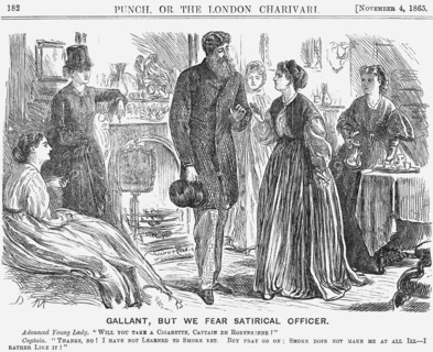 'Gallant, but we fear Satirical Officer', 1865. Artist: George du Maurier