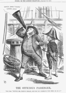 'The Officious Passenger', 1866. Artist: John Tenniel