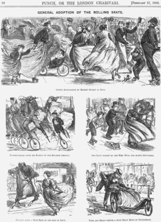 'General Adoption of the Rolling Skate', 1866. Artist: George du Maurier