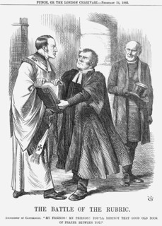 'The Battle of the Rubric', 1866. Artist: John Tenniel