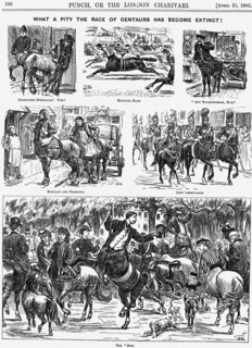 'What a Pity the Race of Centaurs has become Extinct!', 1866 Artist: George du Maurier
