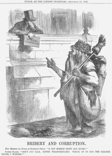 'Bribery and Corruption', 1866. Artist: John Tenniel