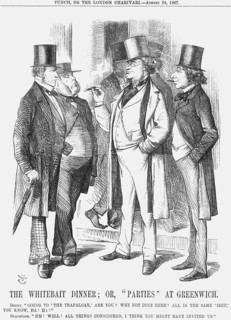 'The Whitebait Dinner; or, Parties at Greenwich', 1867. Artist: John Tenniel
