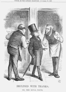 'Declined with Thanks; or The Rival Touts', 1867. Artist: John Tenniel