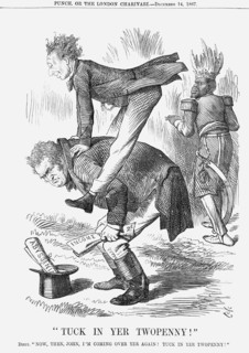 Tuck in yer Twopenny!, 1867. Artist: John Tenniel