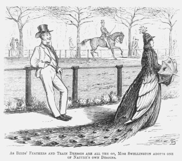 Miss Swellington taking a walk, 1867. Artist: Edward Linley Sambourne