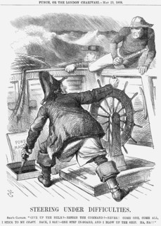 'Steering Under Difficulties', 1868. Artist: John Tenniel