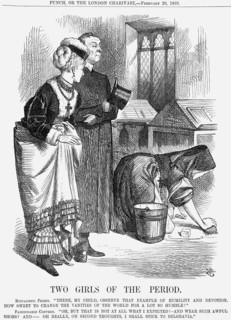 'Two Girls of The Period', 1869. Artist: John Tenniel