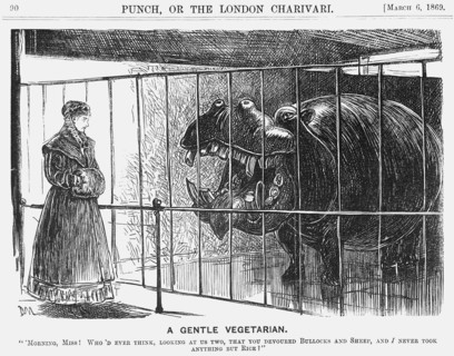 'A Gentle Vegetarian', 1869. Artist: George du Maurier