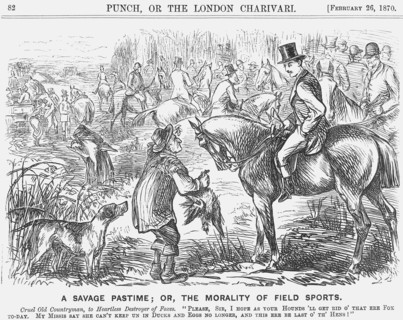 'A Savage Pastime; or, the Morality of Field Sports', 1870. Artist: Georgina Bowers