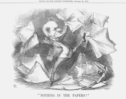 Nothing in the Papers!, 1871. Artist: Joseph Swain