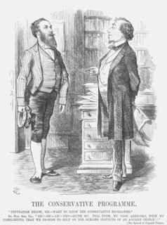 'The Conservative Programme', 1872. Artist: Joseph Swain