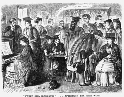 Sweet Girl-Graduates...'Afternoon Tea Versus Wine', 1872.  Artist: Joseph Swain