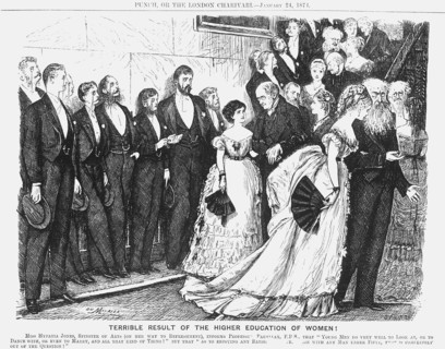 'Terrible Result of the Higher Education of Women!', 1874.  Artist: Joseph Swain
