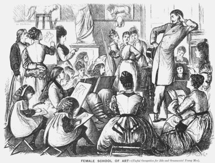 'Female School of Art', 1874.  Artist: Joseph Swain