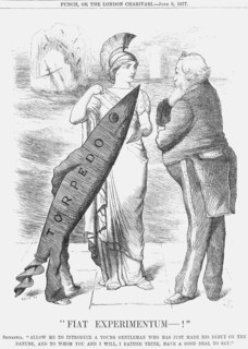 Fiat Experimentum-!, 1877.  Artist: Joseph Swain