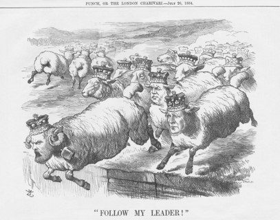 Follow My Leader!, 1884. Creator: Joseph Swain.