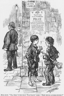 A satirical look at the chances of the average police constable's ability to catch a cold, 1886. Artist: Unknown