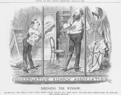 'Dressing the Window', 1886. Creator: Joseph Swain.