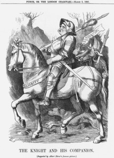 'The Knight and his Companion', 1887. Artist: Joseph Swain