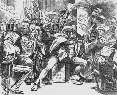'Secret Meeting of the Conservative Party', 1888. Creator: Unknown.