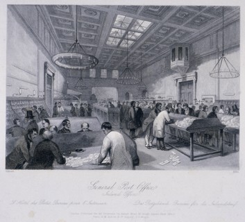 General Post Office, London, c1844. Artist: TH Ellis