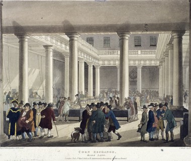 Corn Exchange, London, 1808. Artist: Augustus Charles Pugin