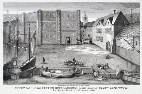 Custom House, London, c1815. Artist: Bartholomew Howlett