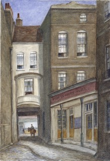 White Horse Inn, Fetter Lane, London, 1870. Artist: JT Wilson