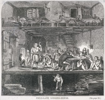 Field Lane Lodging House, London, 1847. Artist: WG Mason