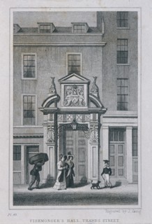 Fishmongers' Hall, London, c1825. Artist: Anon