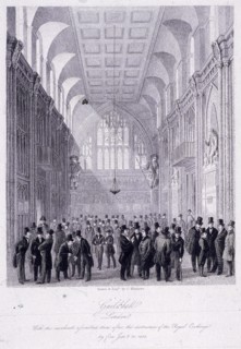 The Guildhall, London, 1838. Artist: C Matthews