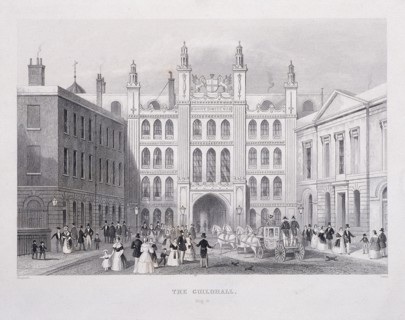 Guildhall, London, 1855. Artist: S Lacey