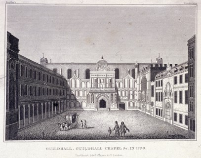 Guildhall, London, 1828. Artist: Anon