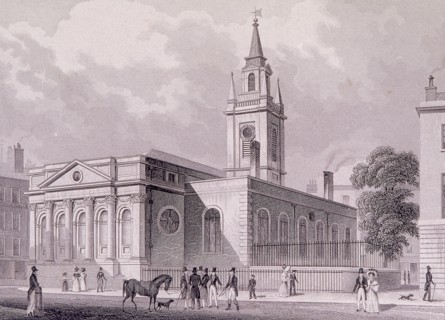 St Lawrence Jewry, London, c1830. Artist: James Tingle