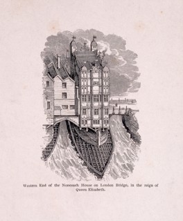 London Bridge (old), London, c1560. Artist: Anon