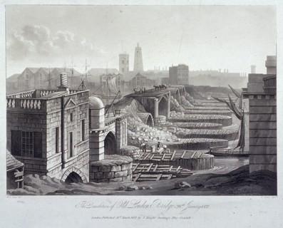London Bridge (old), London, 1832. Artist: Henry Pyall