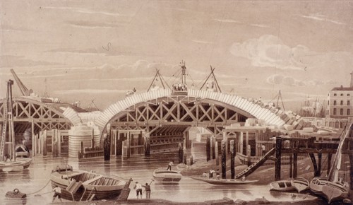 London Bridge (new), London, c1827. Artist: Anon