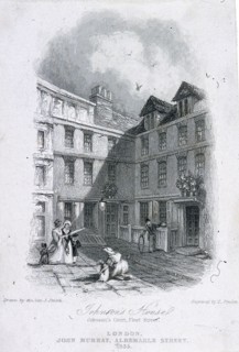 Johnson's Court, Fleet Street, London, 1835. Artist: Edward Francis Finden