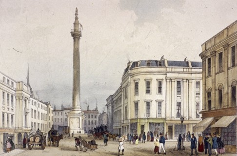 Monument, London, c1855. Artist: Thomas Colman Dibdin