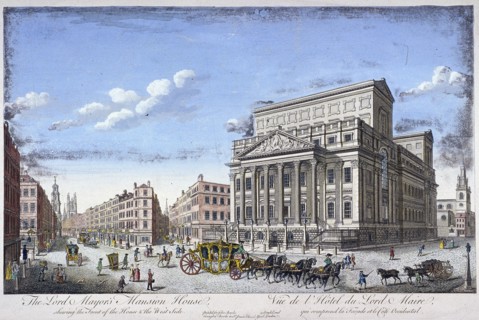 Mansion House (exterior), London, c1753. Artist: Anon