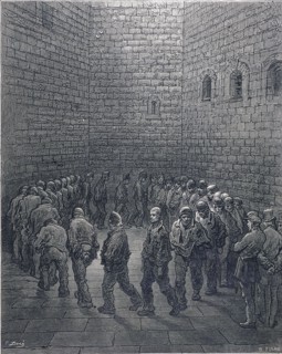 'Newgate-Exercise Yard', 1872. Creator: Héliodore Joseph Pisan.