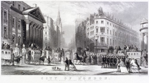 Mansion House (exterior), London, c1855. Artist: Thomas Abiel Prior