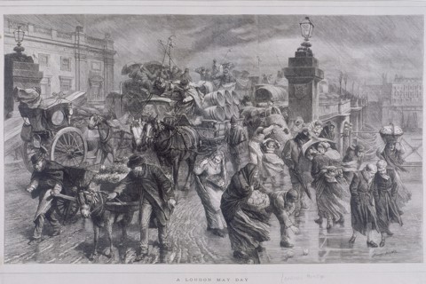 London Bridge (new), London, c1870. Artist: G Durand