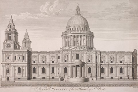 St Paul's Cathedral (new) exterior, c1750. Artist: Nathaniel Parr