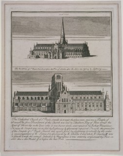 St Paul's Cathedral (old), London, c1650-80. Artist: Anon